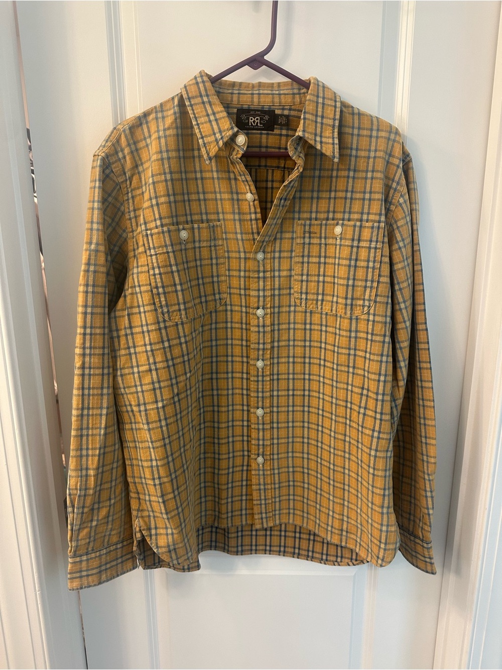 Ralph Lauren Double RL Yellow Plaid Button-Down Shirt